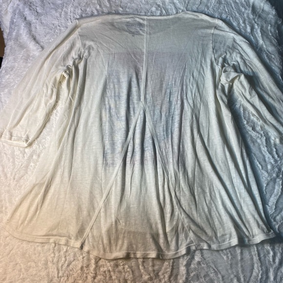 🦚 Lucky Brand Peacock Print Long Sleeve Tunic Top Size 3X - Picture 9 of 11